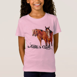 Plezierige Cowgirl Meiden Club voor Paardenliefheb T-shirt