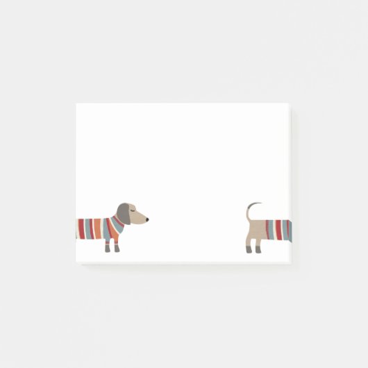 Plezierige Dachshund Wienershond Post-it® Notes (Voorkant)
