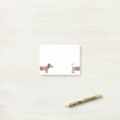 Plezierige Dachshund Wienershond Post-it® Notes (Op bureau)