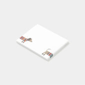 Plezierige Dachshund Wienershond Post-it® Notes (Schuin)