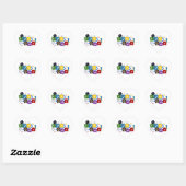 Plezierige dag hart sticker (Vel)