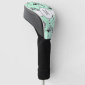 Plezierige Dame Golfer Moderne Aangepaste Monogram Golfheadcover (Schuin)