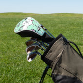 Plezierige Dame Golfer Moderne Aangepaste Monogram Golfheadcover (Insitu)