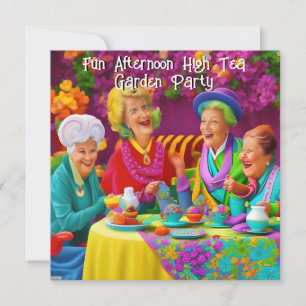 Plezierige Dames Middag High Tea Tuinfeest 3 Kaart