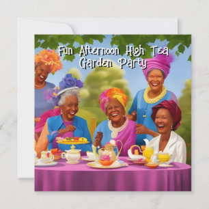 Plezierige dames middag high tea tuinfeest etnisch kaart