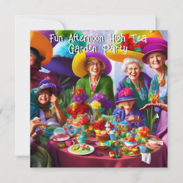 Plezierige Dames Middag High Tea Tuinfeest Kaart