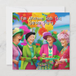 Plezierige Dames Middag Hoog Thee Tuinfeest 5 Kaart