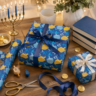 Plezierige Driehoek Hanukka Cadeaupapier