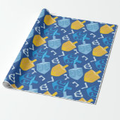 Plezierige Driehoek Hanukka Cadeaupapier (Uitgerold)