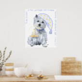 Plezierige Dromen Westie Poster (Keuken)