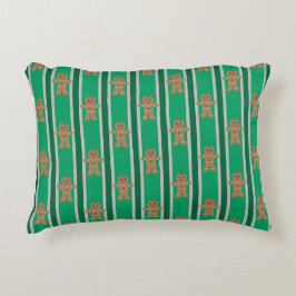 Plezierige en mooie kerst gingerbread man accent kussen