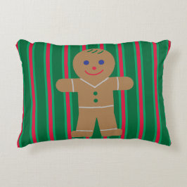 Plezierige en mooie kerst gingerbread man accent kussen