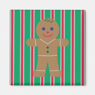 Plezierige en mooie kerst gingerbread man magneet