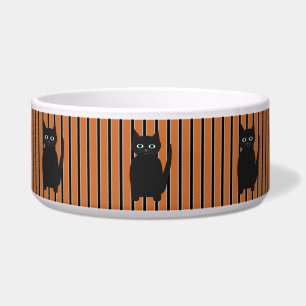 Plezierige en Prachtige Halloween Zwarte Katten Voerbakje
