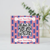 Plezierige en Prachtige Pepermunt QR Code Kaart (Staand voorkant)