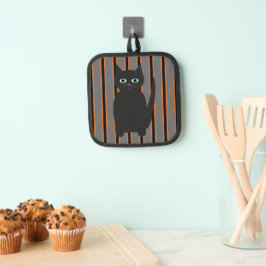 Plezierige en sierlijke Halloween zwarte katten Pannenlap