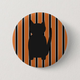Plezierige en sierlijke Halloween Zwarte Silhouet Ronde Button 5,7 Cm