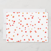 Plezierige en vrolijke oranje confetti (Achterkant)