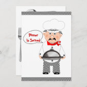 Plezierige etentje chef informeel kaart (Voorkant / Achterkant)