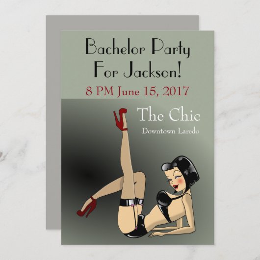 Plezierige Exotische Danser Vrijgezellenfeest Kaart (Voorkant / Achterkant)