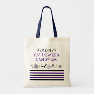 Plezierige, Feestelijke Geesten & Strepen Custom H Tote Bag