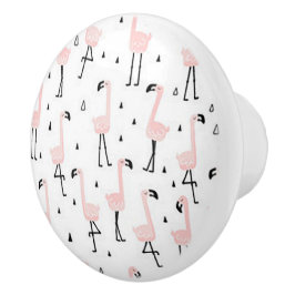 Plezierige Flamingo Keramische Deurknop Knop