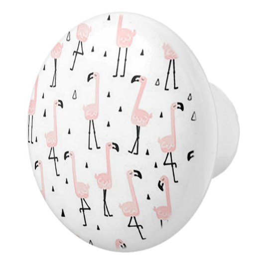 Plezierige Flamingo Keramische Deurknop Knop (Rechts)