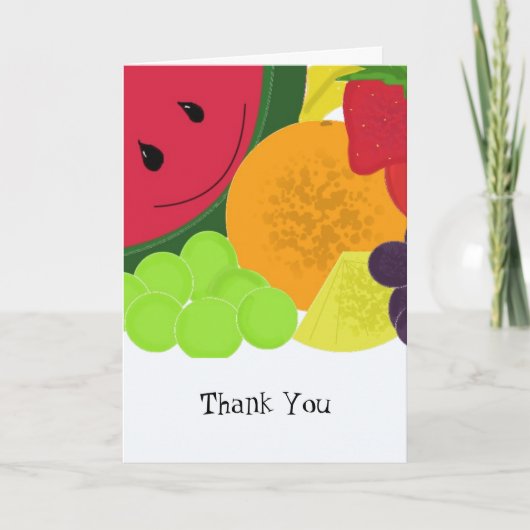 Plezierige Fruit Explosie Dank Je Bedankkaart (Voorkant)