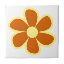 Plezierige funky 60s 70s retro bloem keramische te