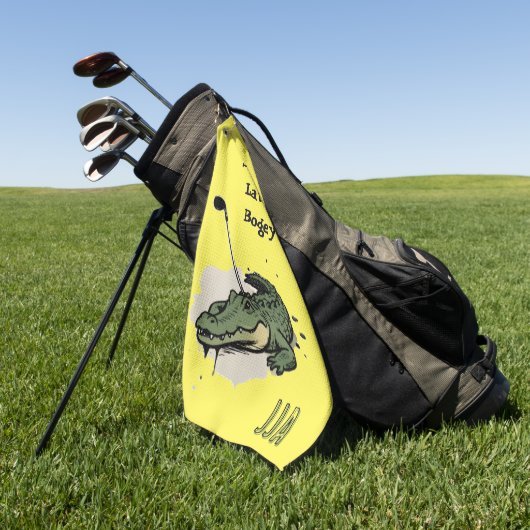 Plezierige Gator Golf Hoofddeksel Golfhanddoek (Groen)