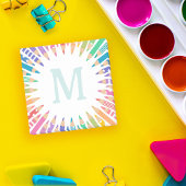 Plezierige gekleurde potloden bleke monogram post-it® notes