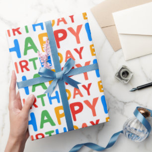 Plezierige Gelukkige Verjaardag Cadeaupapier
