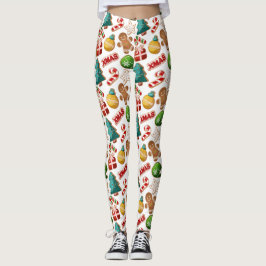 Plezierige Gengiste Koekjes Kerst Patroon Leggings