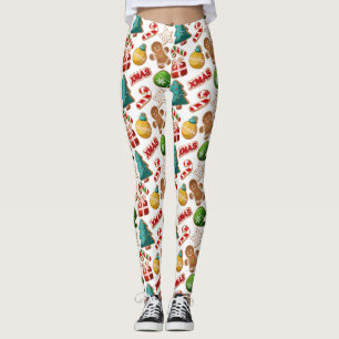 Plezierige Gengiste Koekjes Kerst Patroon Leggings