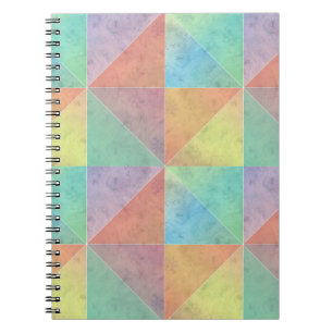 Plezierige geometrische aquarel driehoeken kunst notitieboek