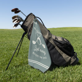 Plezierige golf vrijgezellenfeest laatste swing vo golfhanddoek