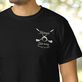 Plezierige golf vrijgezellenfeest laatste swing vo t-shirt