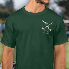 Plezierige golf vrijgezellenfeest laatste swing vo t-shirt