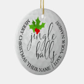 Plezierige Golfer Kerst Golf Cadeau Jingle Balls Keramisch Ornament (Rechts)