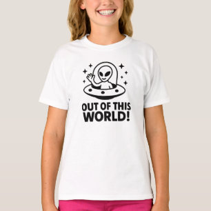 Plezierige Grafische Buitenaardse Ruimteschip 'Bui T-shirt