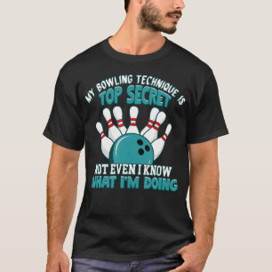 Plezierige grappige bowler grap humor leuk t-shirt