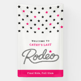 Plezierige Heet Roze Haar Laatste Rodeo Bacheloret Spandoek