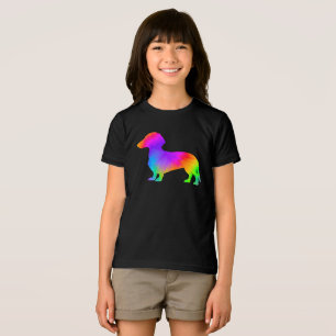 Plezierige Hond Liefhebber Eigenaar Tie Dye Dachsh Tri-Blend Shirt