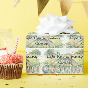Plezierige humor golf golfen citaat levenskeuzes cadeaupapier