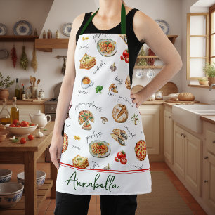 Plezierige Italiaanse etensliefhebber keuken Schort