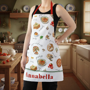 Plezierige Italiaanse etensliefhebber keuken Schort