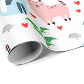 Plezierige katten en muizen cadeaupapier (Rol Hoek)