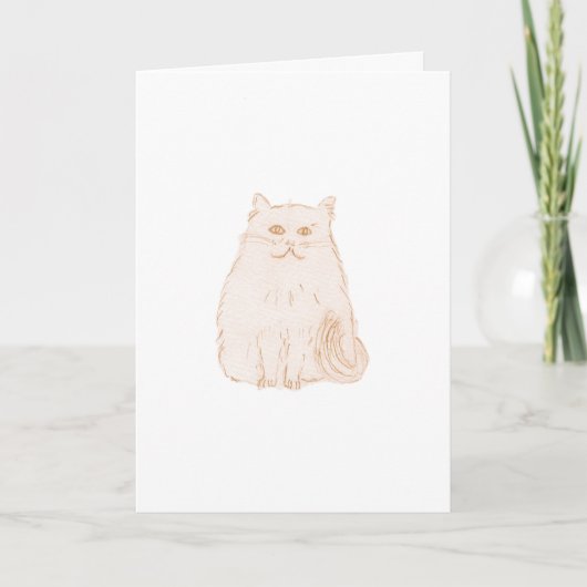 Plezierige kattenkaart kaart (Voorkant)