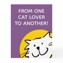 Plezierige kattenliefhebber kaart voor een andere 