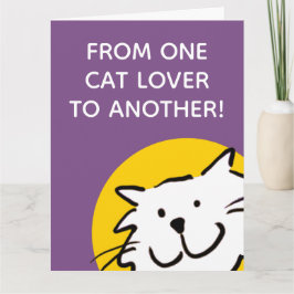 Plezierige kattenliefhebber kaart voor een andere 